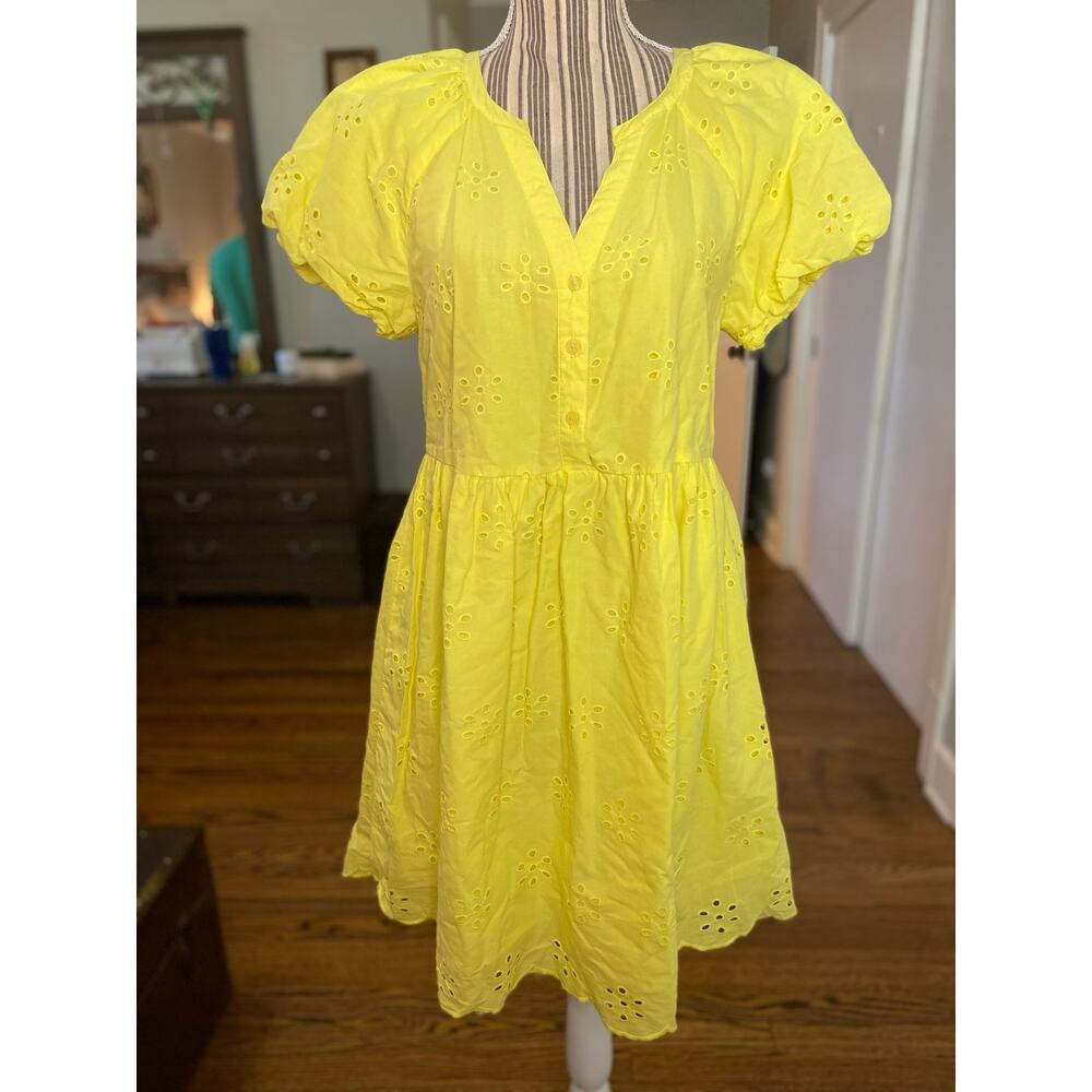 Peyton & Parker bright yellow eyelet lace dress